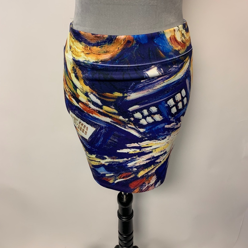 Dr Who xHer Universe SZ M mini funky quirky artsy pencil Van Gogh